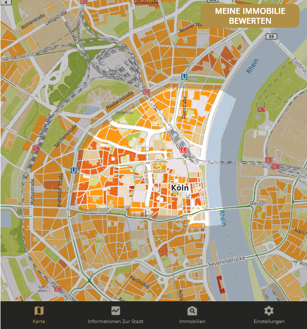 Wohnlagenkarte Köln - Wohnlage als Teil der Immobilienbewertung